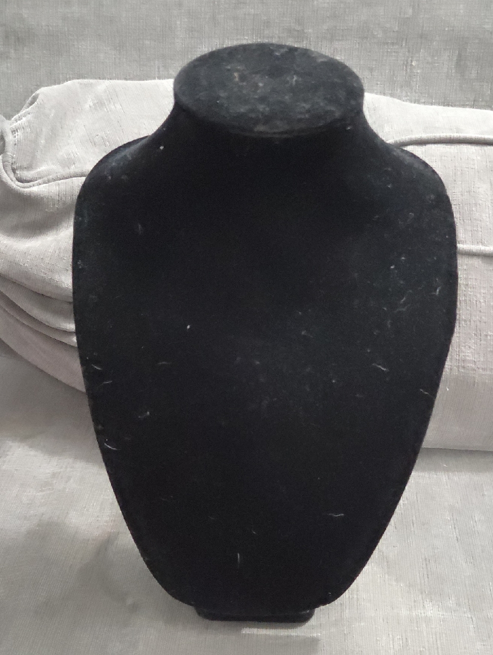 Velvet Jewelry Display Bust - Black